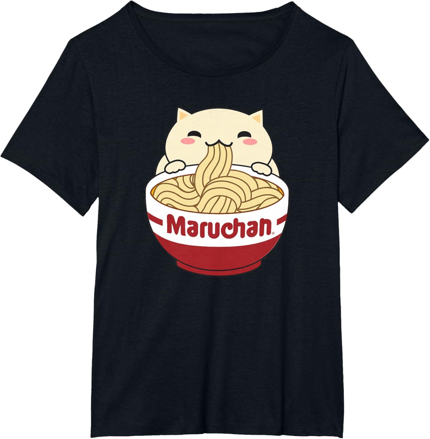 image:imageMaruchan Instant Lunch Cute Cat Ramen Bowl Logo TShirtBlack