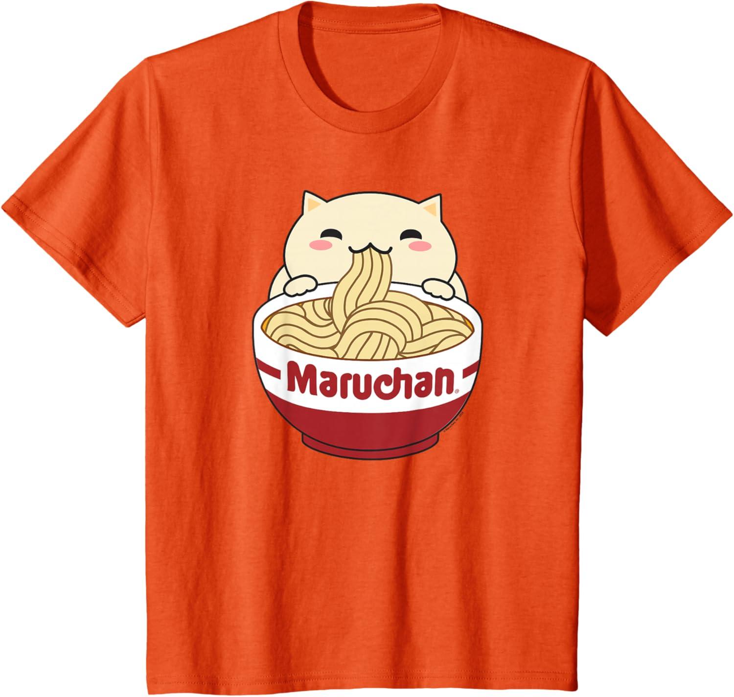 image:imageMaruchan Instant Lunch Cute Cat Ramen Bowl Logo TShirtOrange
