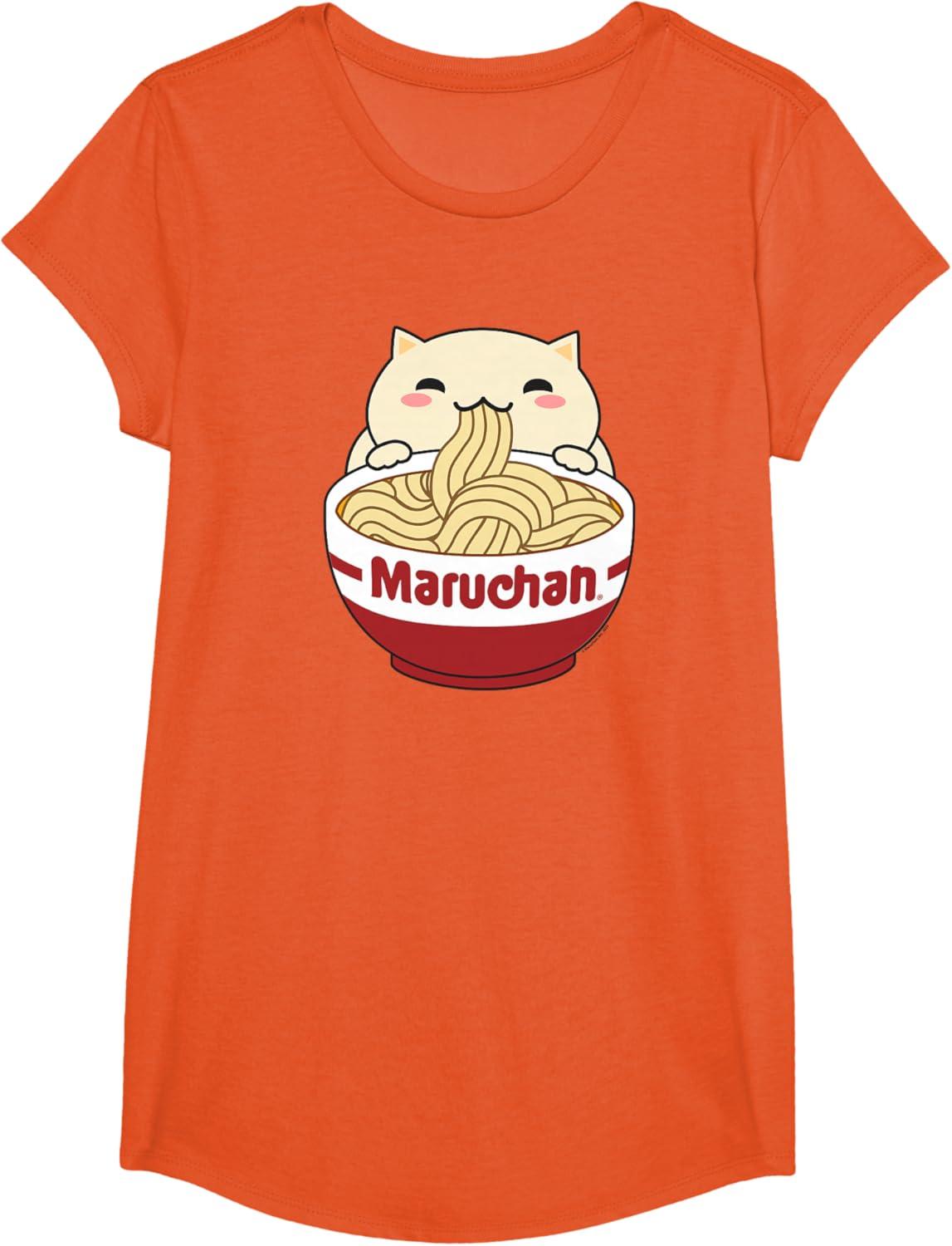 image:imageMaruchan Instant Lunch Cute Cat Ramen Bowl Logo TShirtOrange
