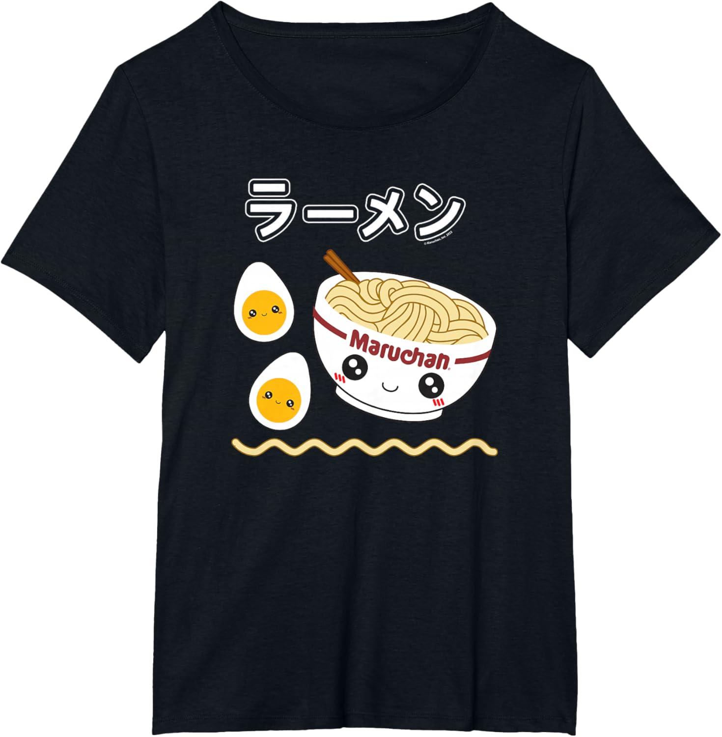 image:imageMaruchan Instant Lunch Cute Ramen Japanese Style Logo TShirtBlack