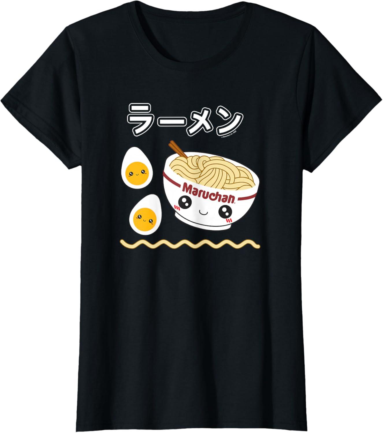 image:imageMaruchan Instant Lunch Cute Ramen Japanese Style Logo TShirtBlack