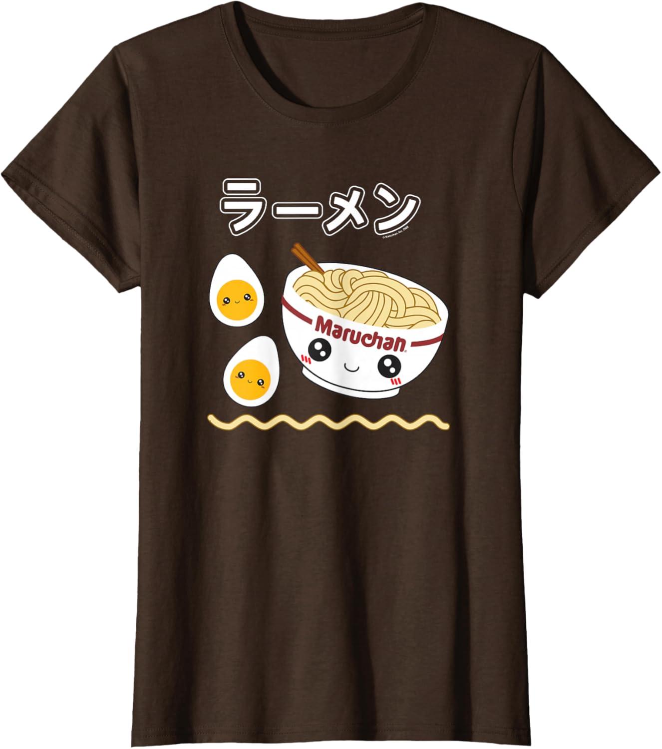 image:imageMaruchan Instant Lunch Cute Ramen Japanese Style Logo TShirtBrown
