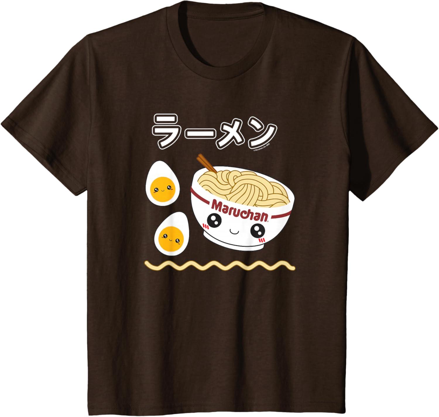 image:imageMaruchan Instant Lunch Cute Ramen Japanese Style Logo TShirtBrown