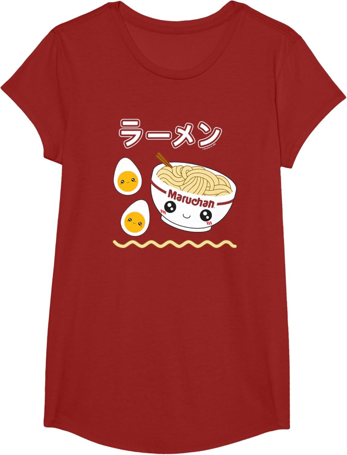 image:imageMaruchan Instant Lunch Cute Ramen Japanese Style Logo TShirtCranberry Red
