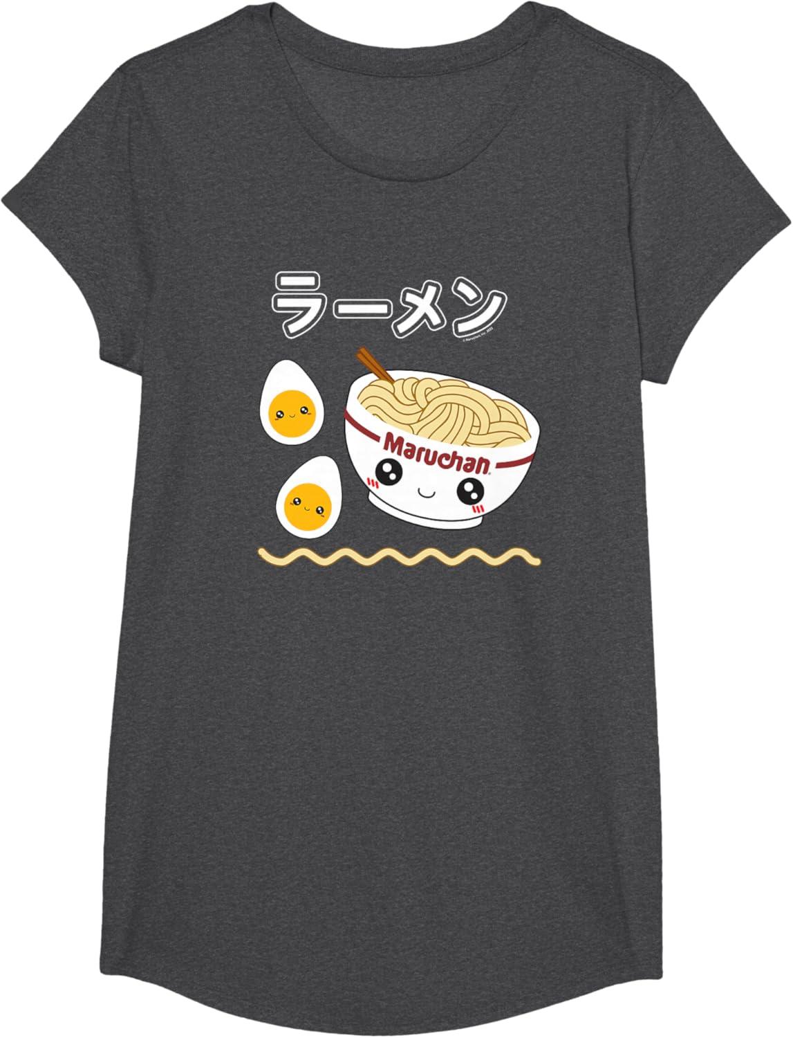image:imageMaruchan Instant Lunch Cute Ramen Japanese Style Logo TShirtDark Heather Grey