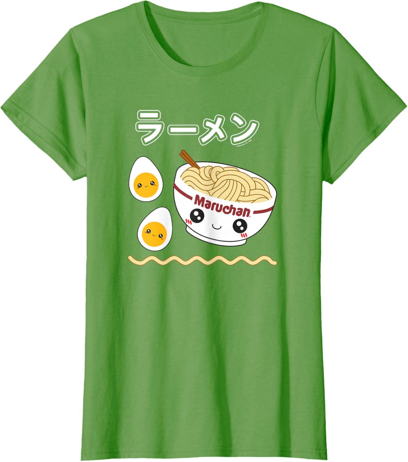 image:imageMaruchan Instant Lunch Cute Ramen Japanese Style Logo TShirtGrass Green