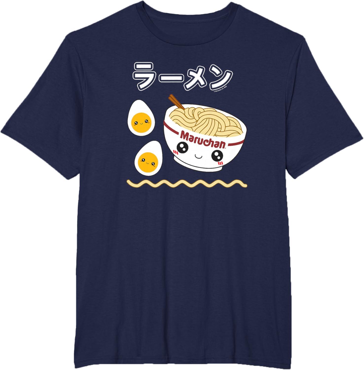 image:imageMaruchan Instant Lunch Cute Ramen Japanese Style Logo TShirtNavy Blue