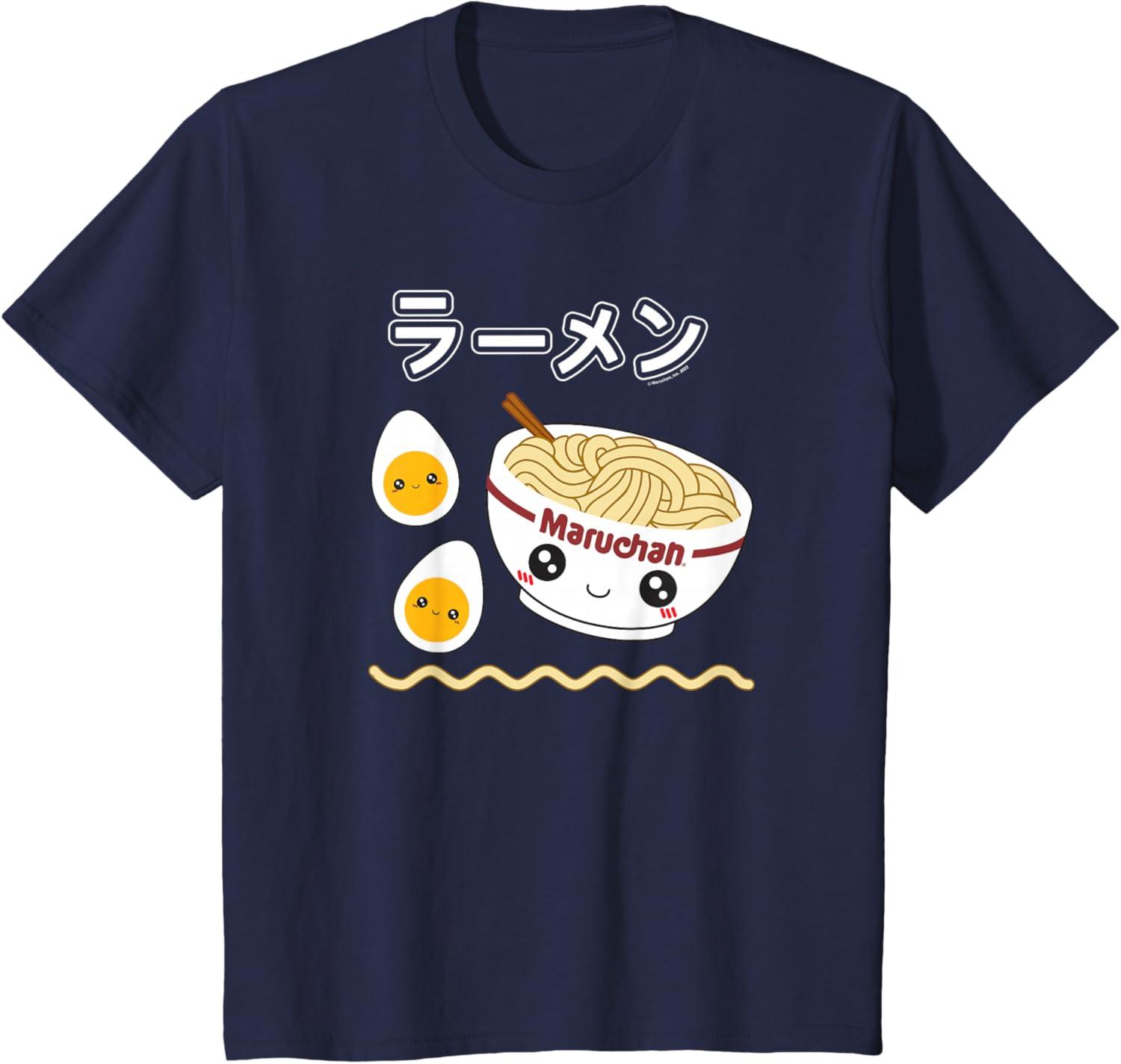 image:imageMaruchan Instant Lunch Cute Ramen Japanese Style Logo TShirtNavy Blue