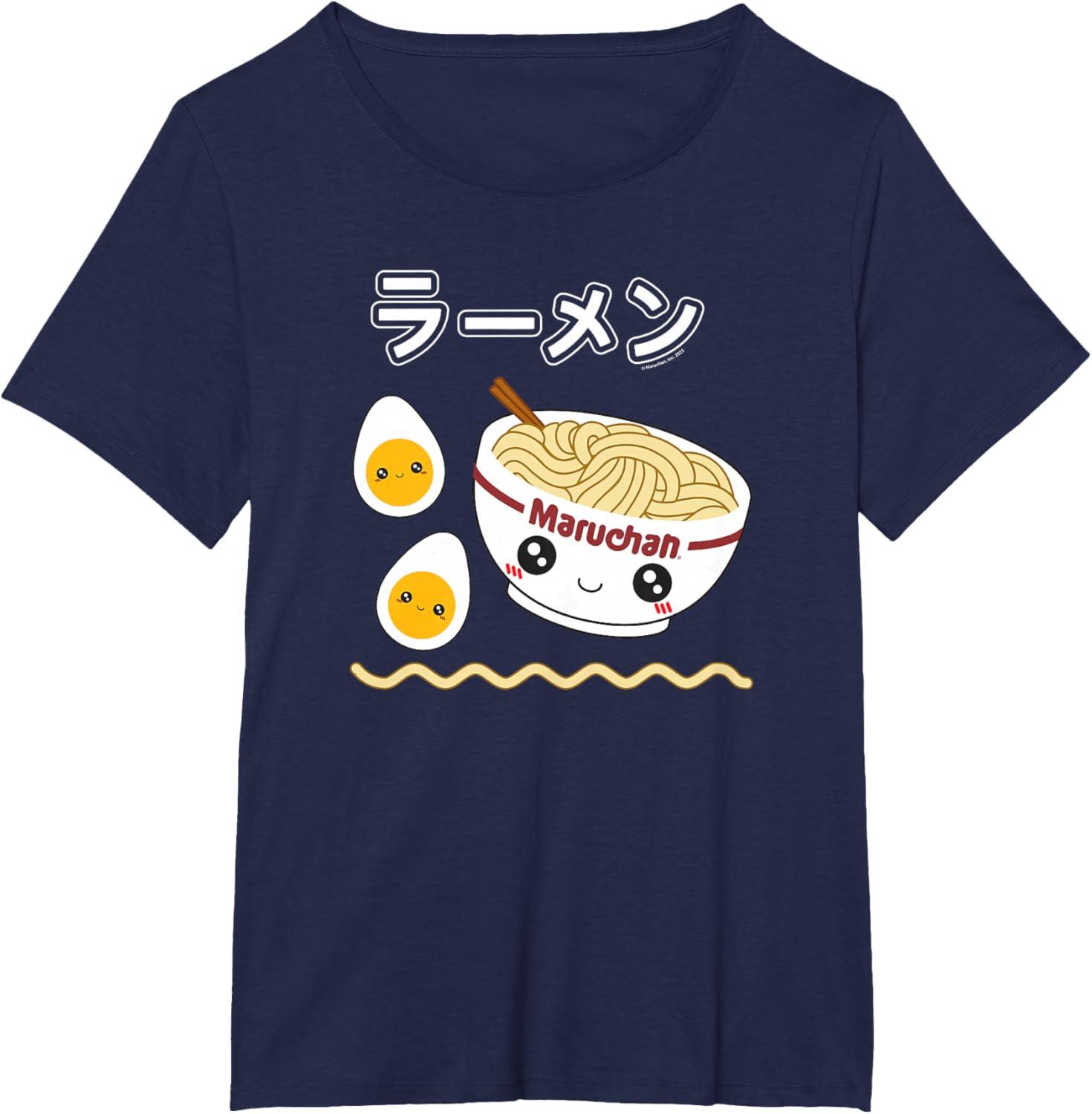image:imageMaruchan Instant Lunch Cute Ramen Japanese Style Logo TShirtNavy Blue