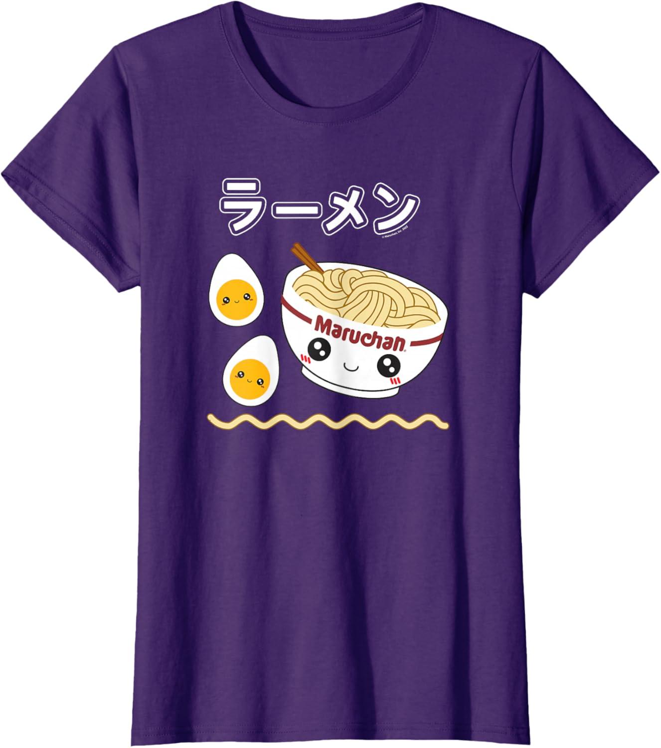image:imageMaruchan Instant Lunch Cute Ramen Japanese Style Logo TShirtPurple