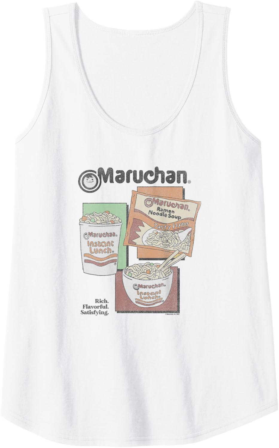 image:imageMaruchan Instant Lunch Different Presentations Panel Art Tank TopWhite