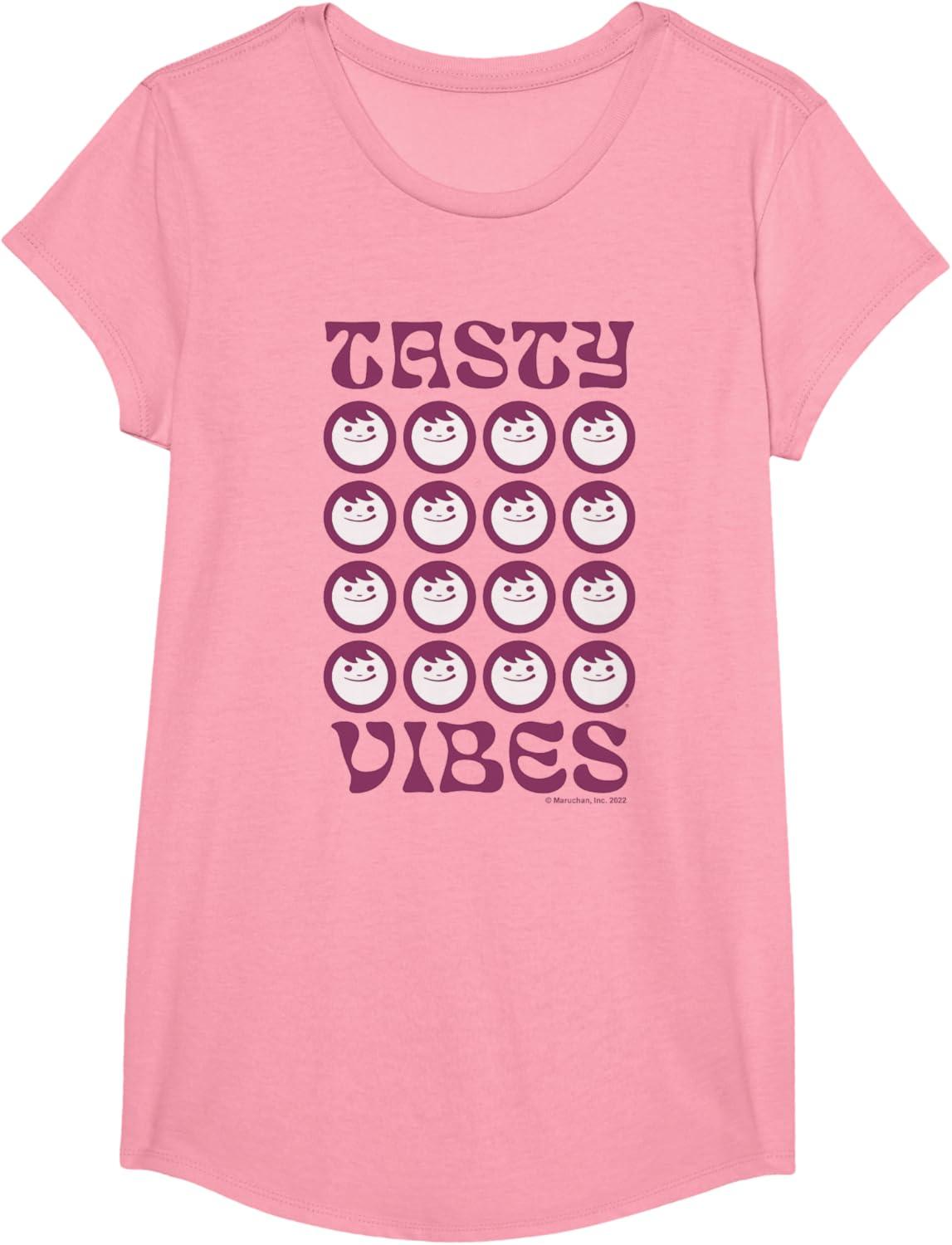 image:imageMaruchan Instant Lunch Groovy Tasty Vibes Grid Logo TShirtPink