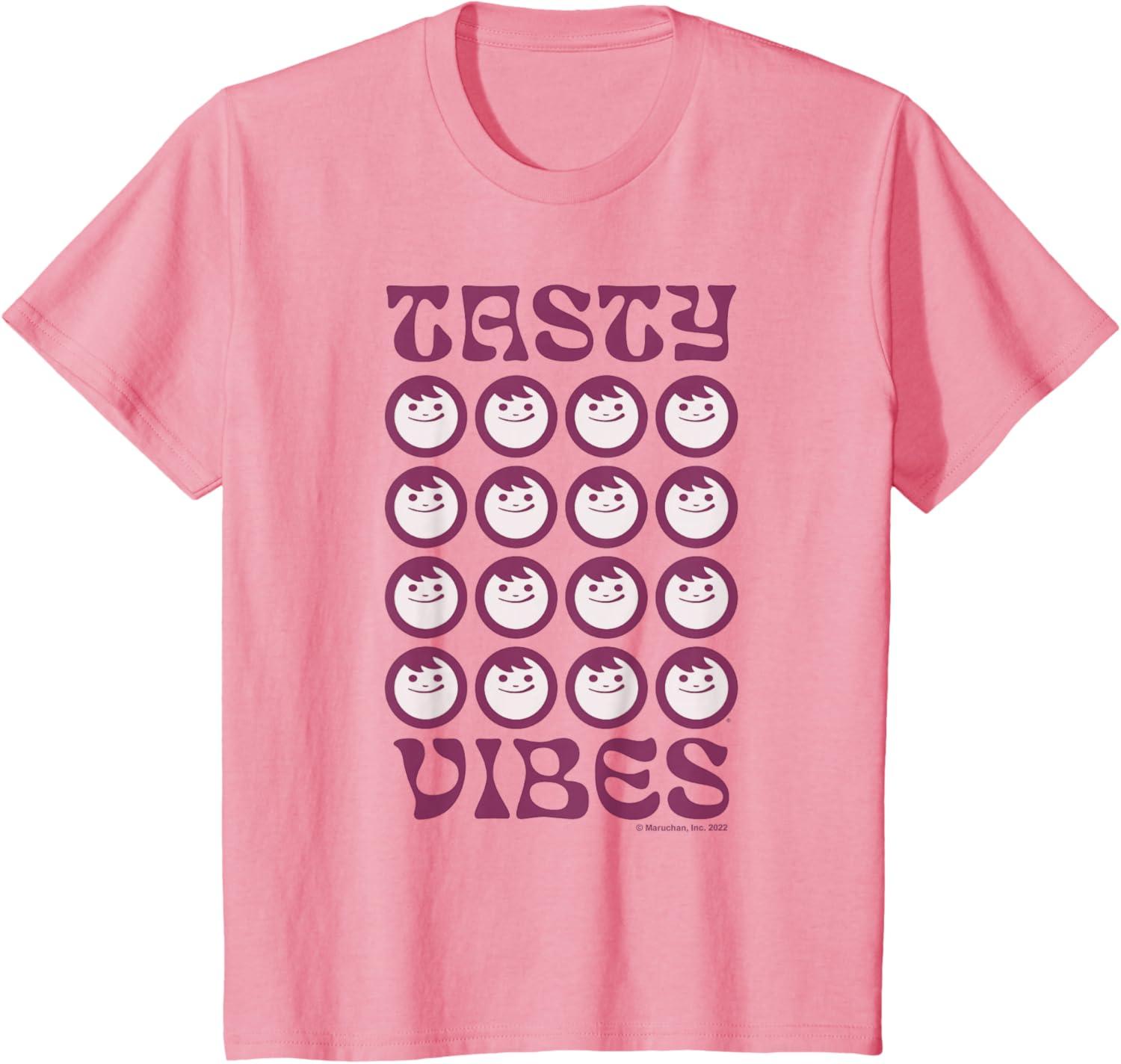 image:imageMaruchan Instant Lunch Groovy Tasty Vibes Grid Logo TShirtPink