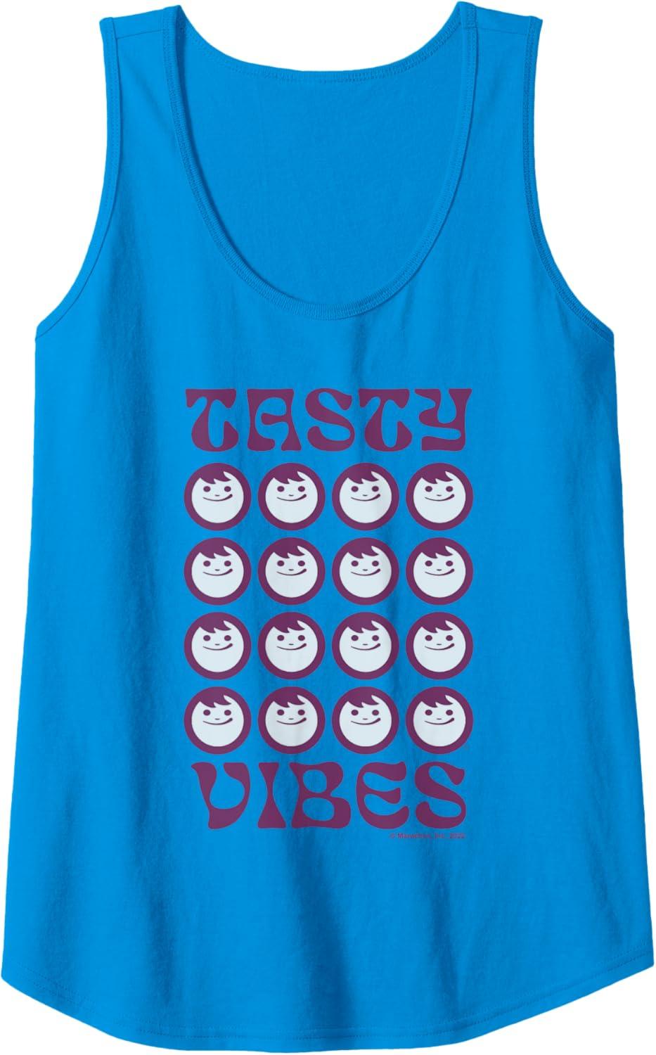 image:imageMaruchan Instant Lunch Groovy Tasty Vibes Grid Logo Tank TopSapphire Blue