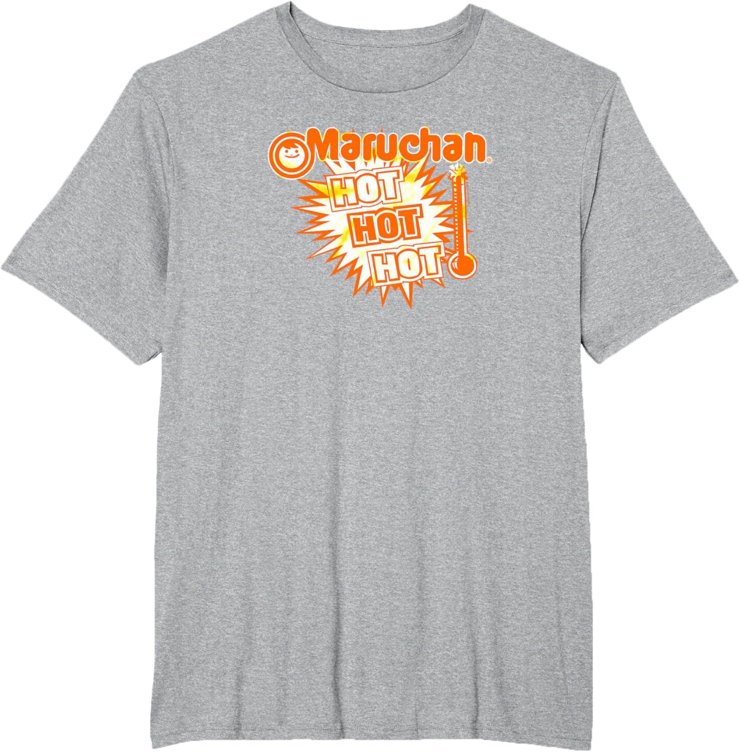 image:imageMaruchan Instant Lunch Hot Hot Hot Thermometer Logo TShirtHeather Grey