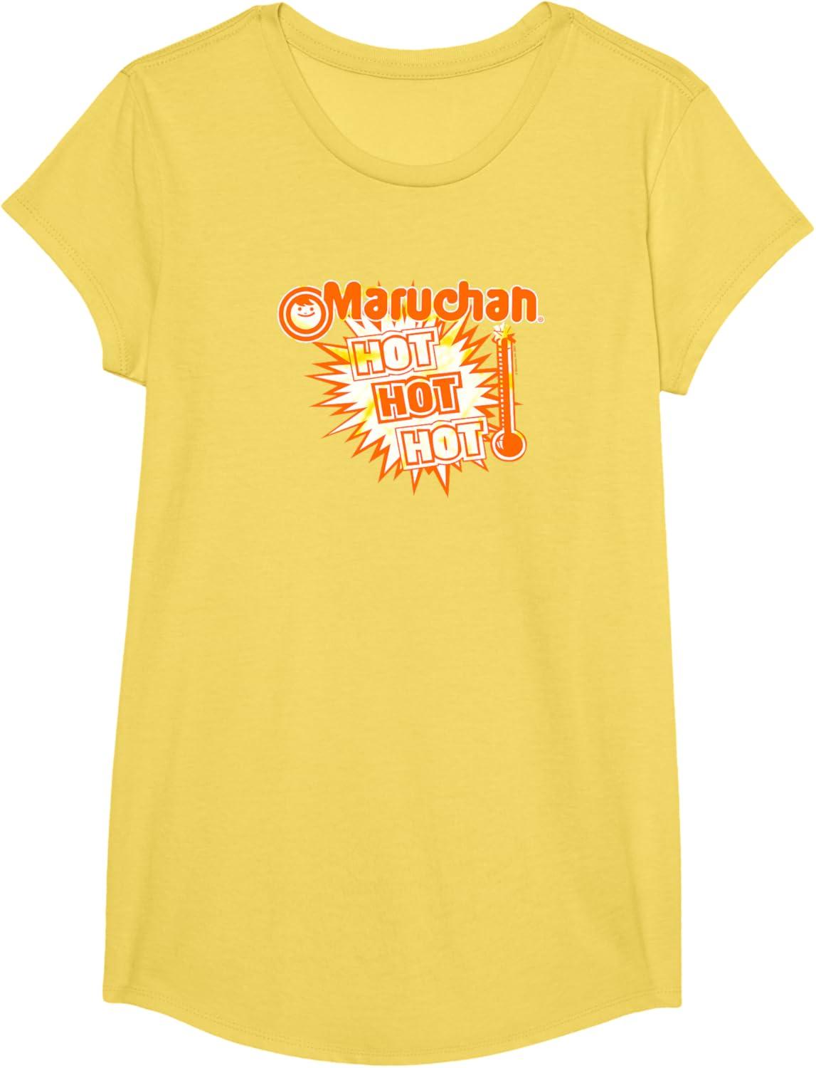 image:imageMaruchan Instant Lunch Hot Hot Hot Thermometer Logo TShirtLemon Yellow