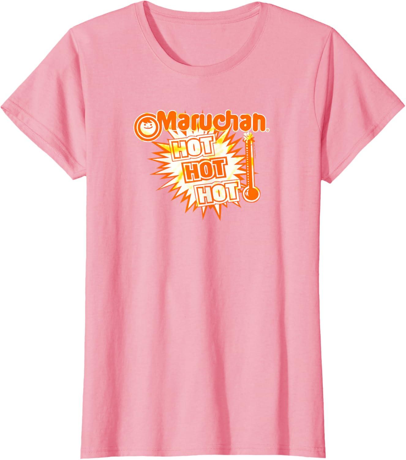 image:imageMaruchan Instant Lunch Hot Hot Hot Thermometer Logo TShirtPink