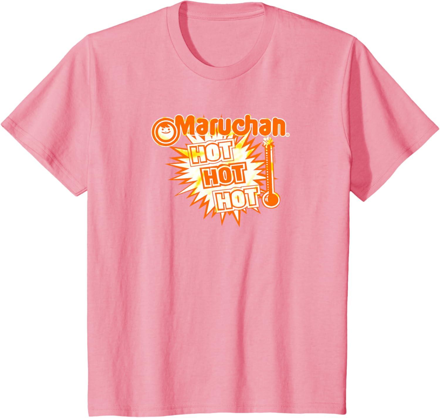 image:imageMaruchan Instant Lunch Hot Hot Hot Thermometer Logo TShirtPink