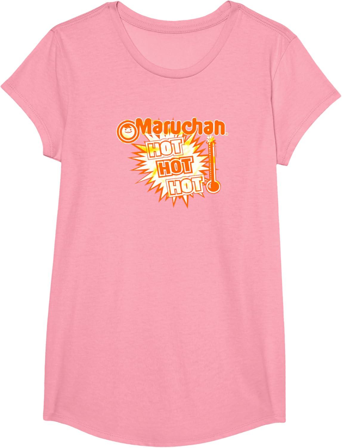 image:imageMaruchan Instant Lunch Hot Hot Hot Thermometer Logo TShirtPink