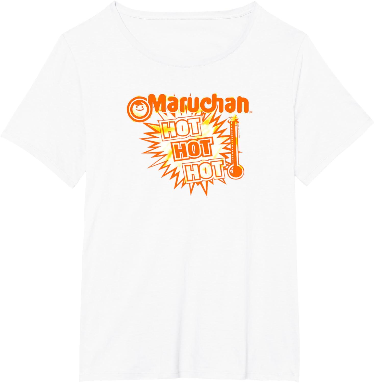 image:imageMaruchan Instant Lunch Hot Hot Hot Thermometer Logo TShirtWhite