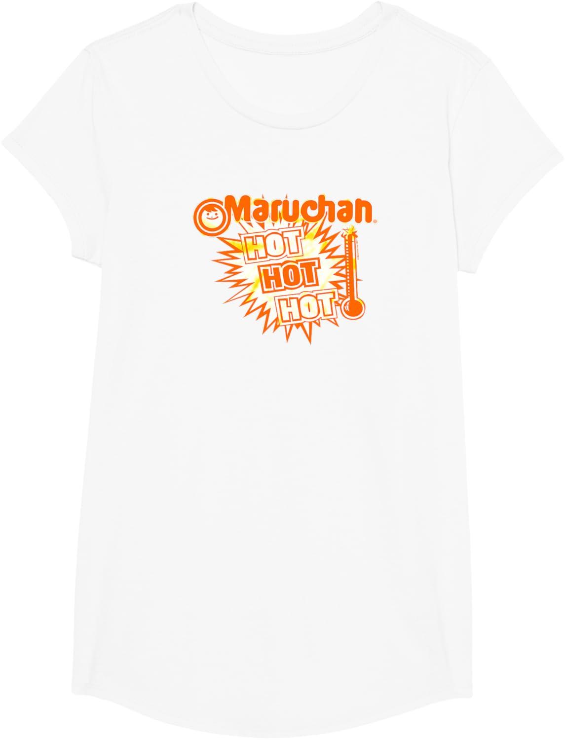image:imageMaruchan Instant Lunch Hot Hot Hot Thermometer Logo TShirtWhite