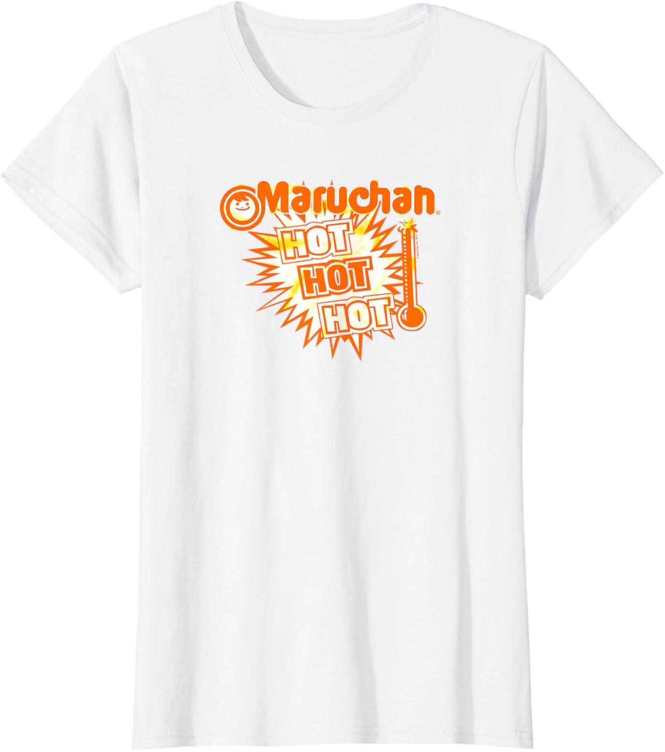 image:imageMaruchan Instant Lunch Hot Hot Hot Thermometer Logo TShirtWhite