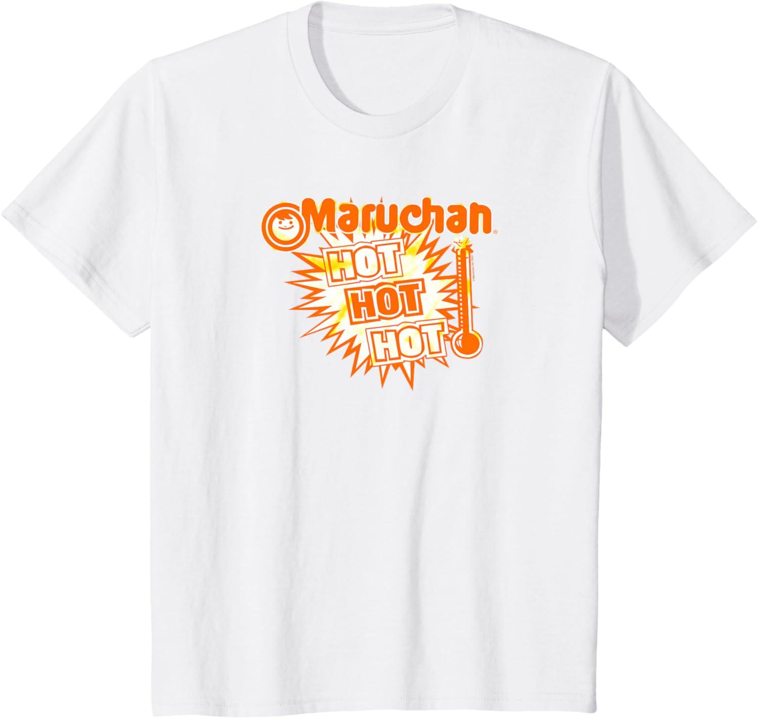 image:imageMaruchan Instant Lunch Hot Hot Hot Thermometer Logo TShirtWhite