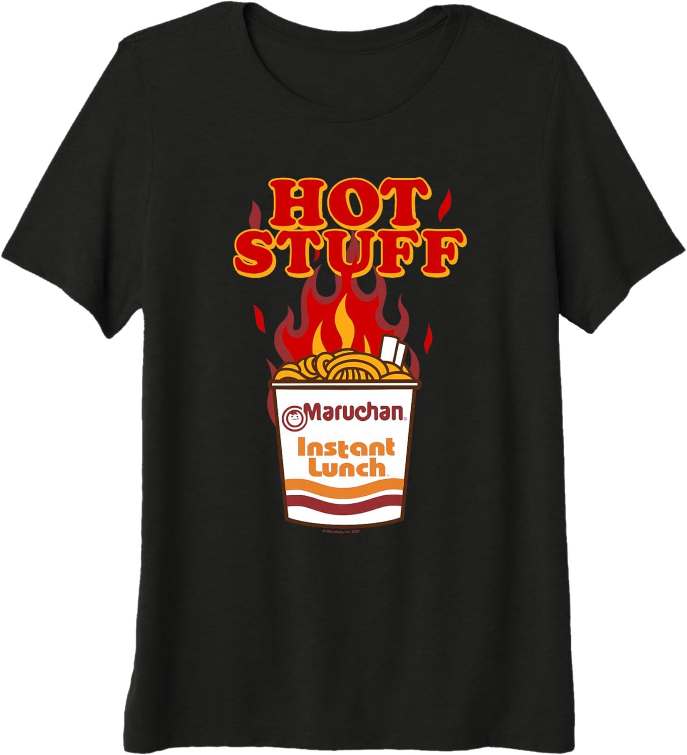 image:imageMaruchan Instant Lunch Hot Stuff Flaming Noodles Retro Shot Premium Triblend TShirtBlack