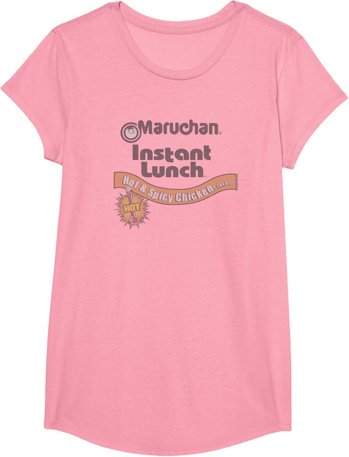 image:imageMaruchan Instant Lunch Hot amp Spicy Chicken Flavor Logo TShirtPink
