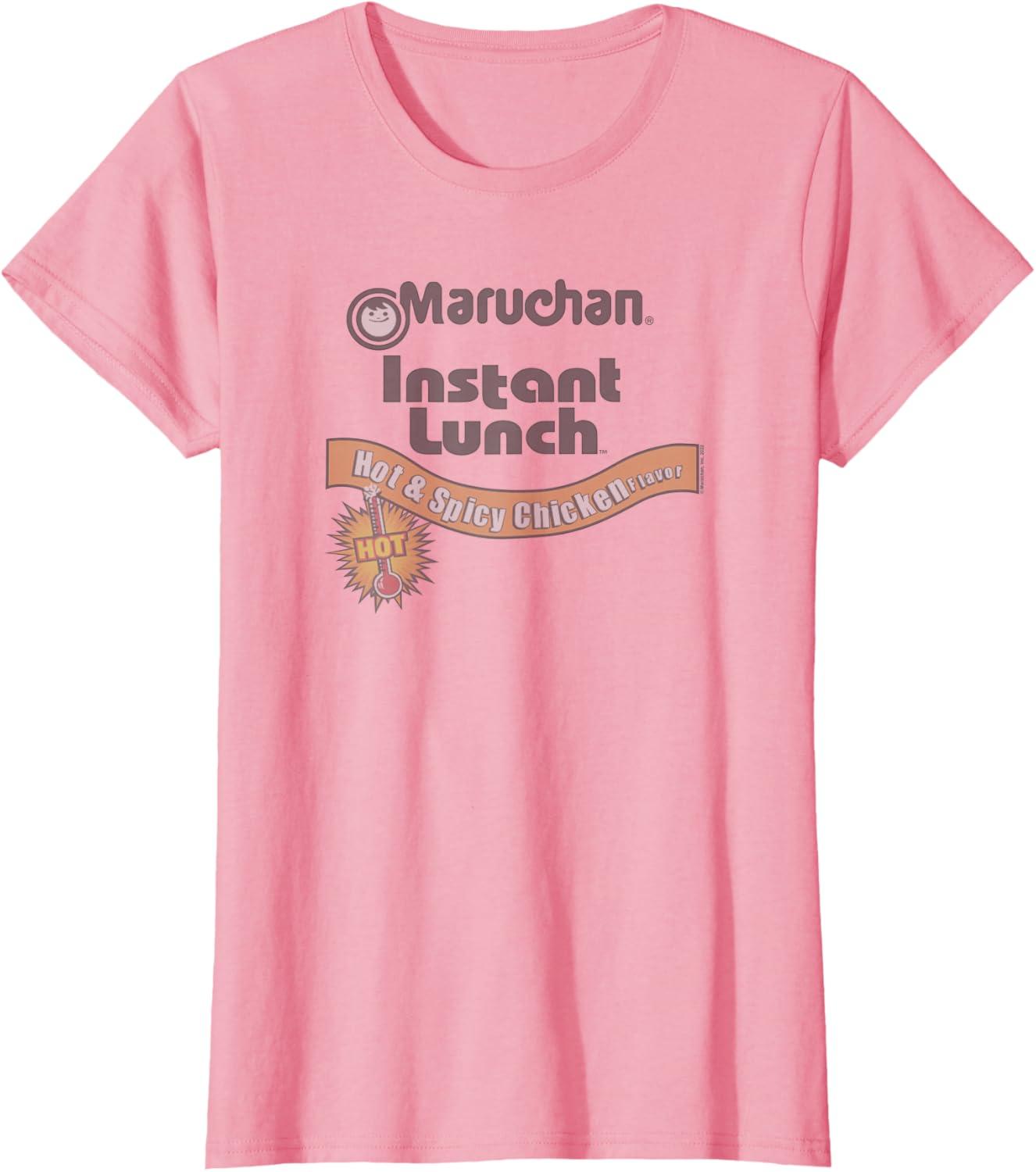 image:imageMaruchan Instant Lunch Hot amp Spicy Chicken Flavor Logo TShirtPink