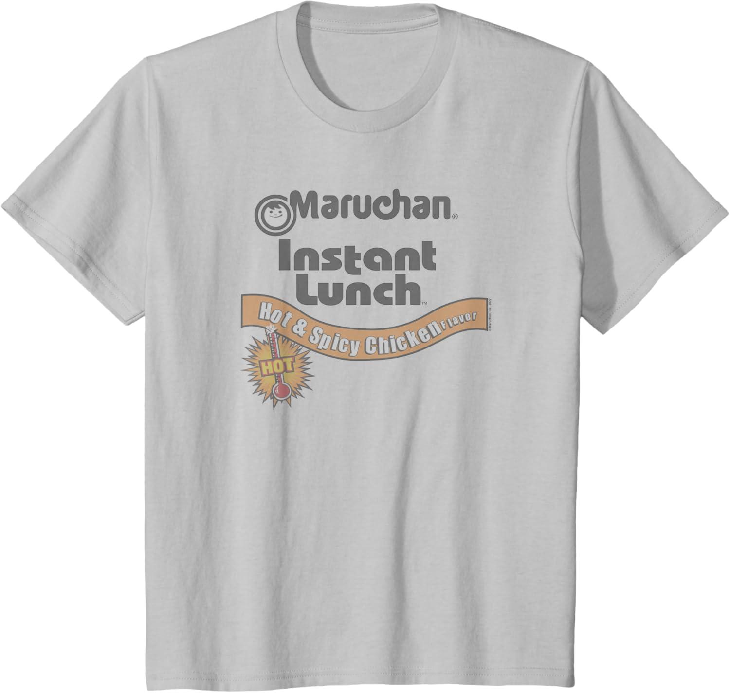 image:imageMaruchan Instant Lunch Hot amp Spicy Chicken Flavor Logo TShirtSilver Grey