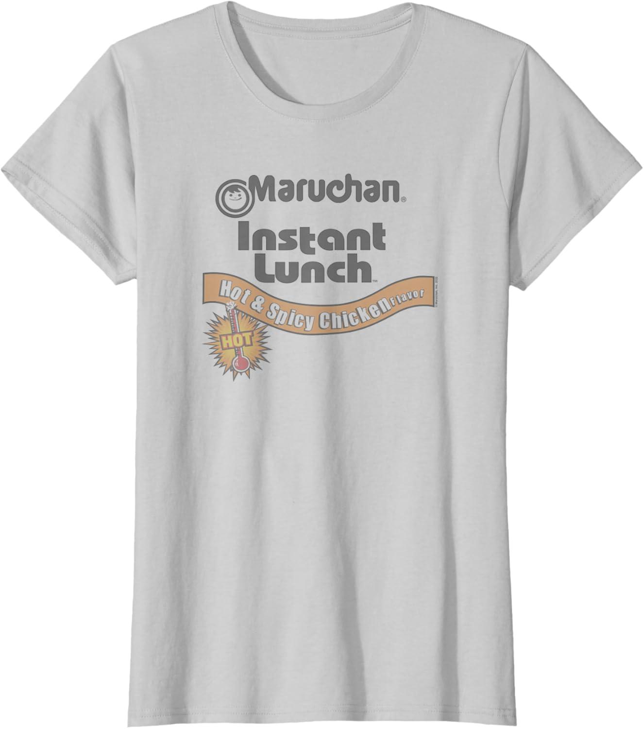 image:imageMaruchan Instant Lunch Hot amp Spicy Chicken Flavor Logo TShirtSilver Grey