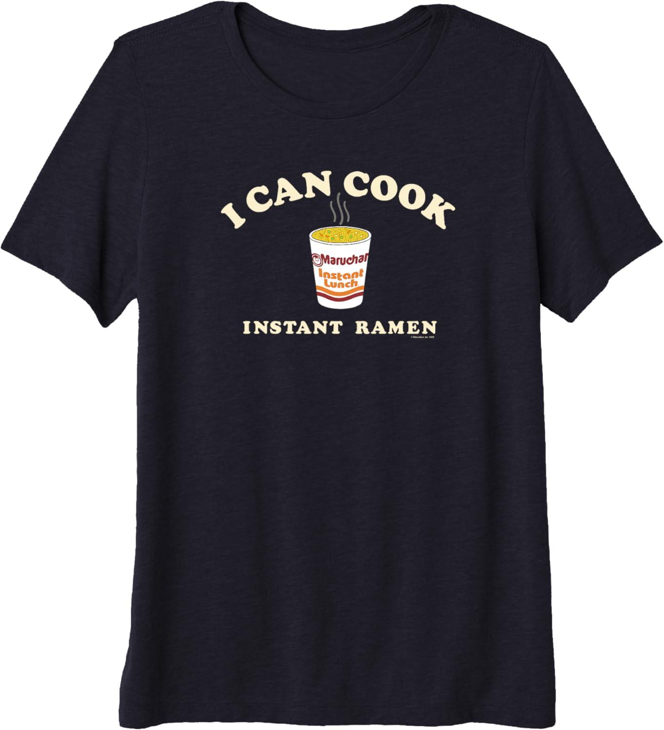 image:imageMaruchan Instant Lunch I Can Cook Instant Ramen Cup Logo Premium Triblend TShirtNavy Blue