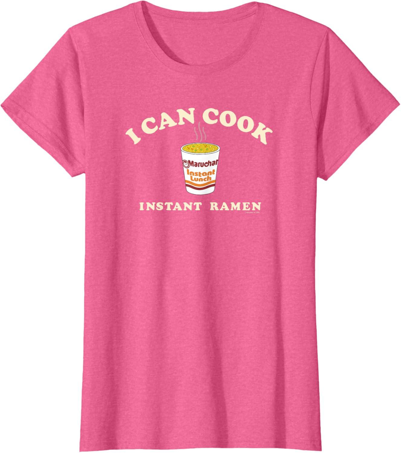image:imageMaruchan Instant Lunch I Can Cook Instant Ramen Cup Logo TShirtPink Heather