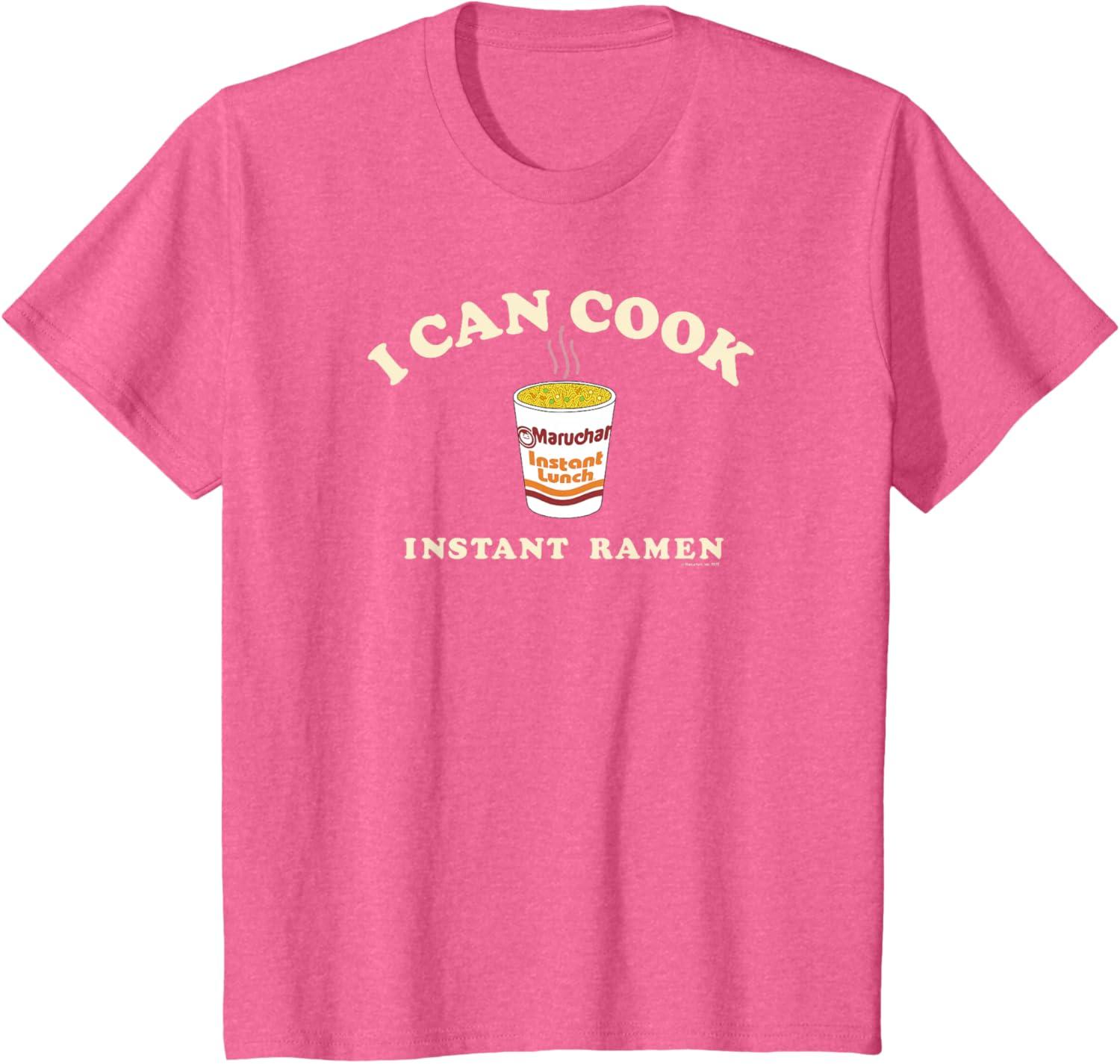image:imageMaruchan Instant Lunch I Can Cook Instant Ramen Cup Logo TShirtPink Heather