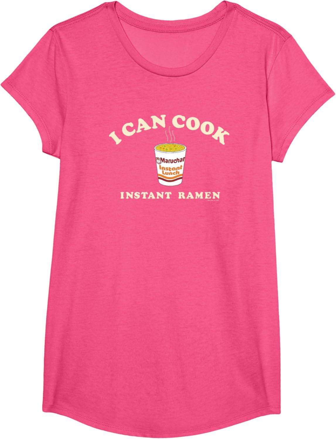 image:imageMaruchan Instant Lunch I Can Cook Instant Ramen Cup Logo TShirtPink Heather