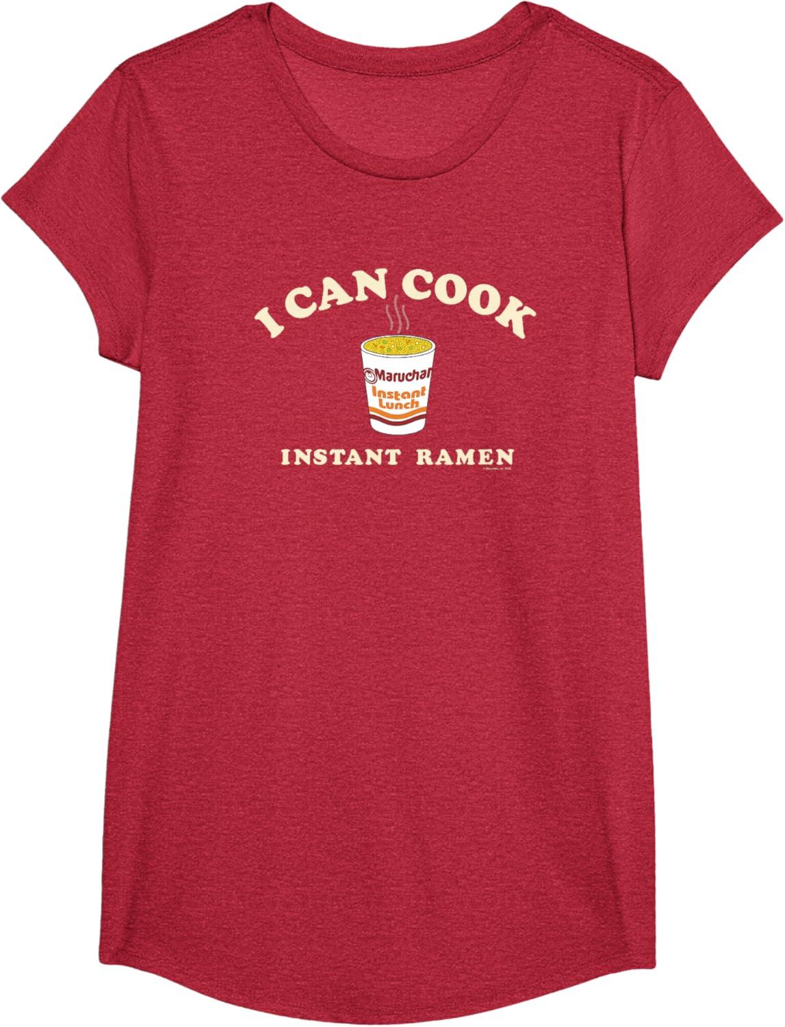 image:imageMaruchan Instant Lunch I Can Cook Instant Ramen Cup Logo TShirtRed Heather