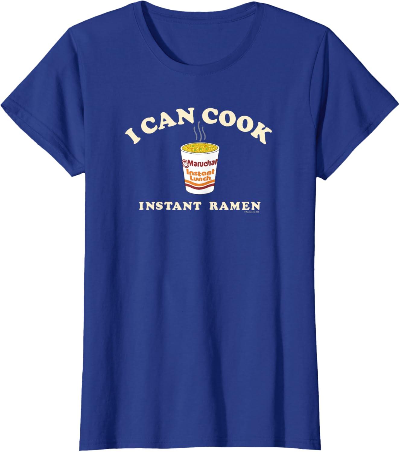 image:imageMaruchan Instant Lunch I Can Cook Instant Ramen Cup Logo TShirtRoyal Blue