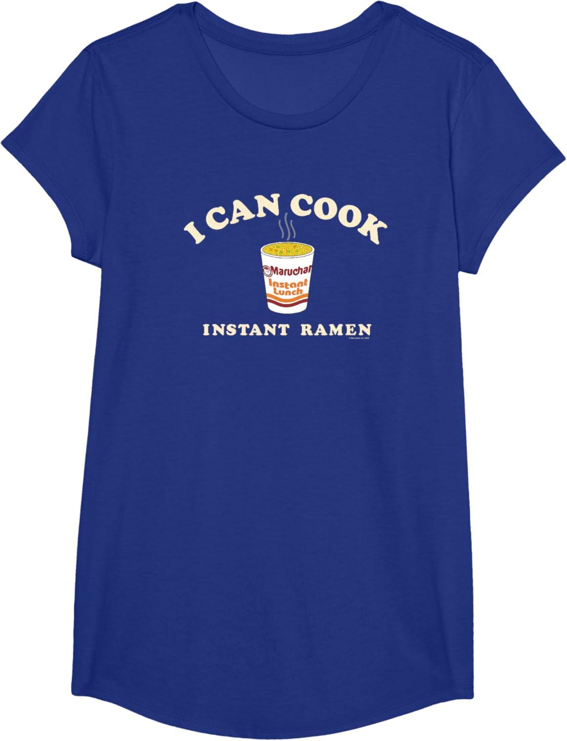 image:imageMaruchan Instant Lunch I Can Cook Instant Ramen Cup Logo TShirtRoyal Blue