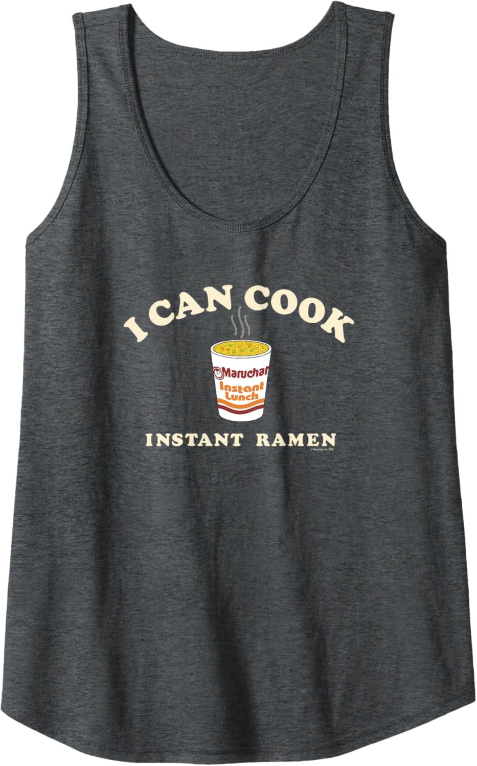 image:imageMaruchan Instant Lunch I Can Cook Instant Ramen Cup Logo Tank TopDark Heather Grey