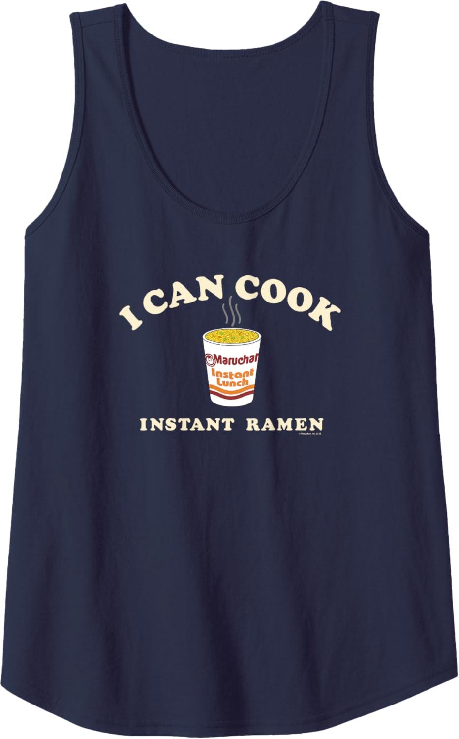 image:imageMaruchan Instant Lunch I Can Cook Instant Ramen Cup Logo Tank TopNavy Blue