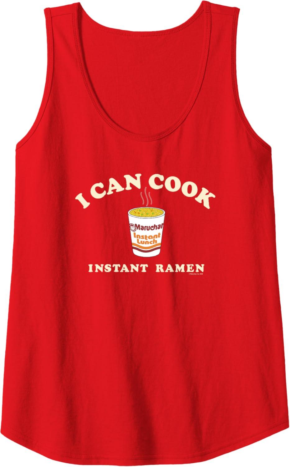 image:imageMaruchan Instant Lunch I Can Cook Instant Ramen Cup Logo Tank TopRed