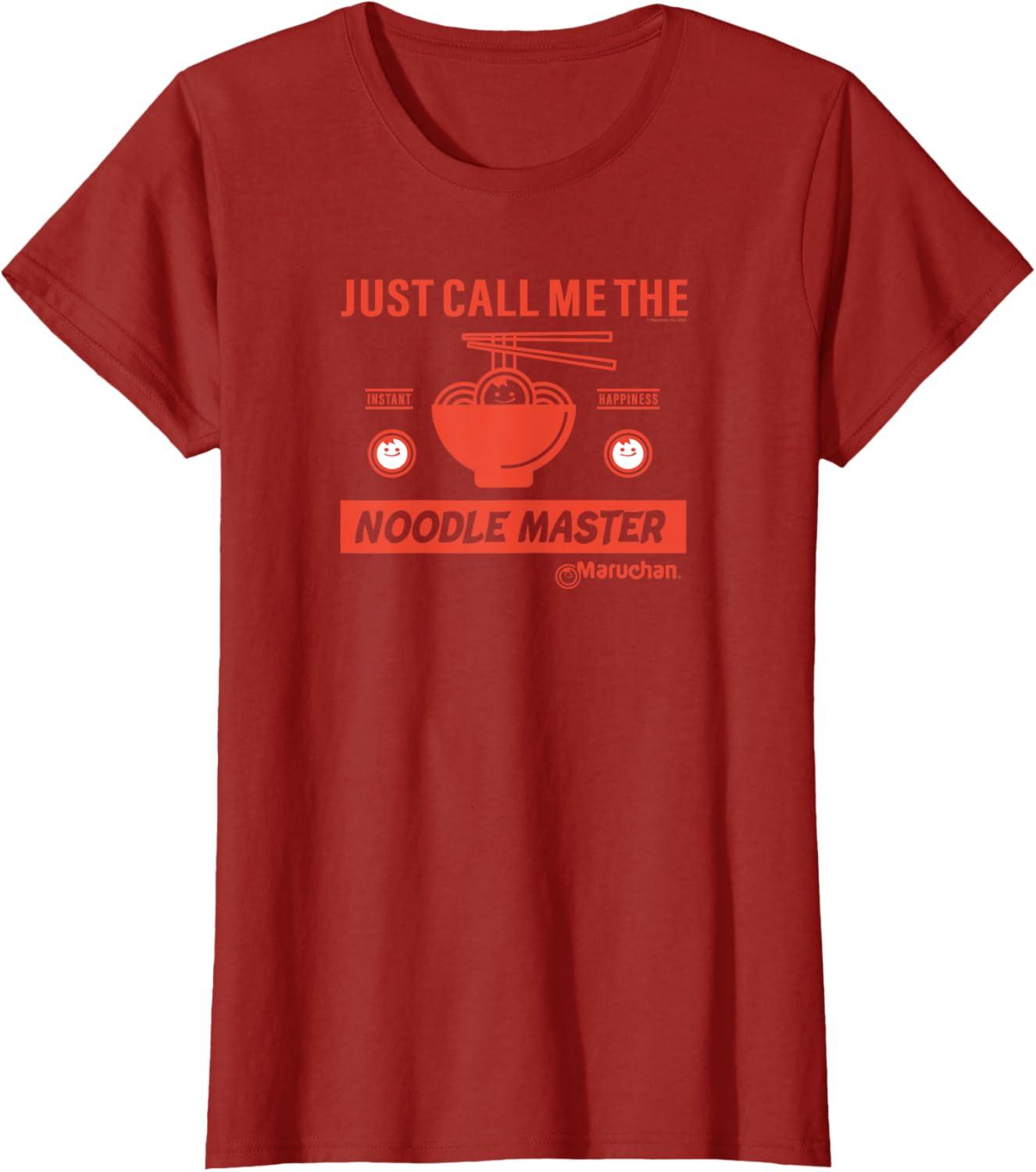 image:imageMaruchan Instant Lunch Just Call Me The Noodle Master TShirtCranberry Red