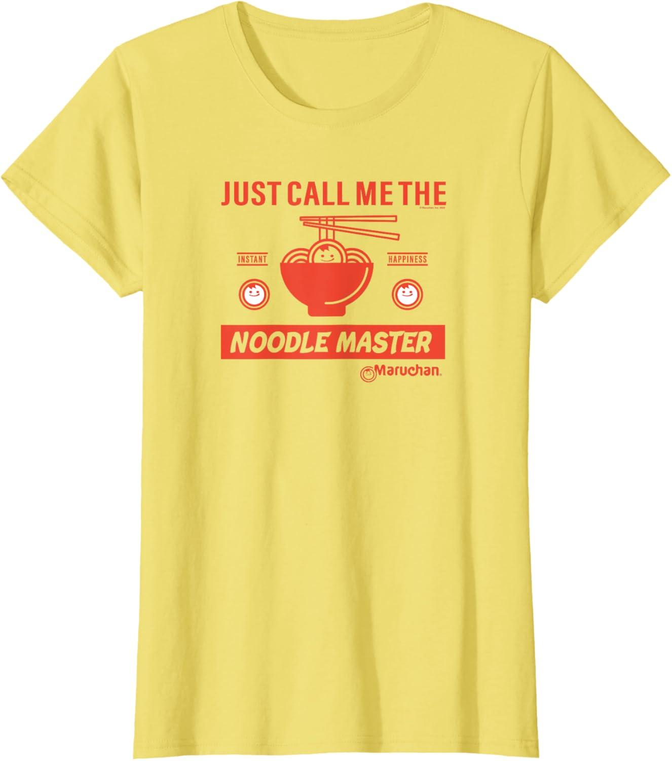 image:imageMaruchan Instant Lunch Just Call Me The Noodle Master TShirtLemon Yellow