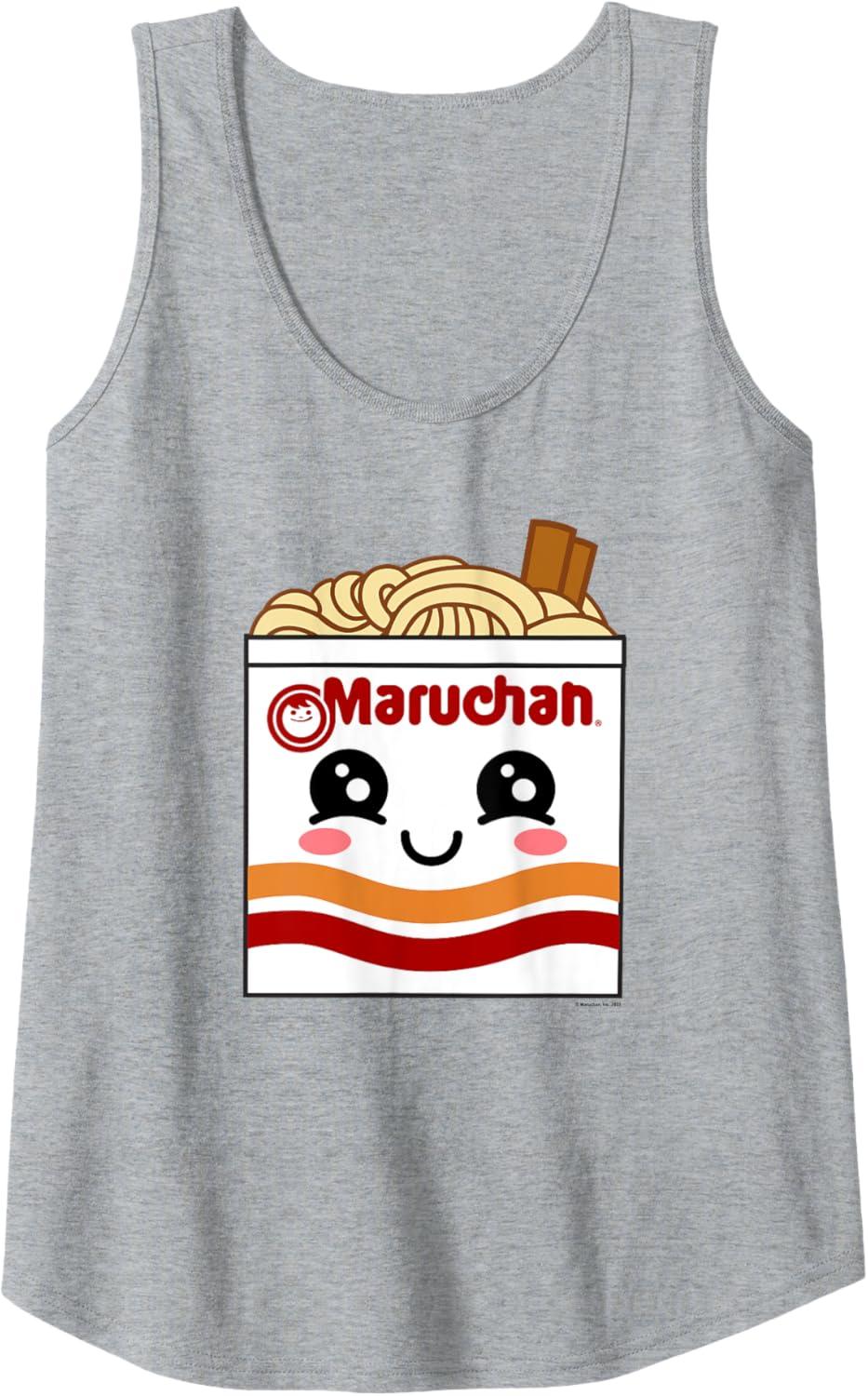 image:imageMaruchan Instant Lunch Kawaii Ramen Cup Logo Tank TopHeather Grey