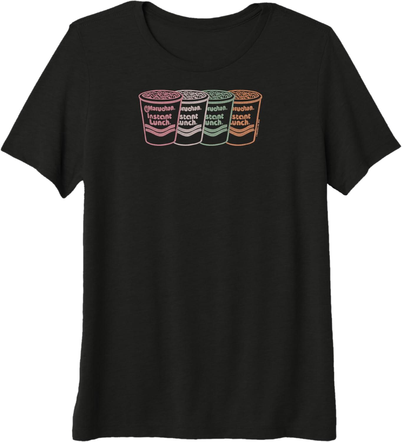 image:imageMaruchan Instant Lunch Multi Cups Colorful Line Art Premium TShirtBlack