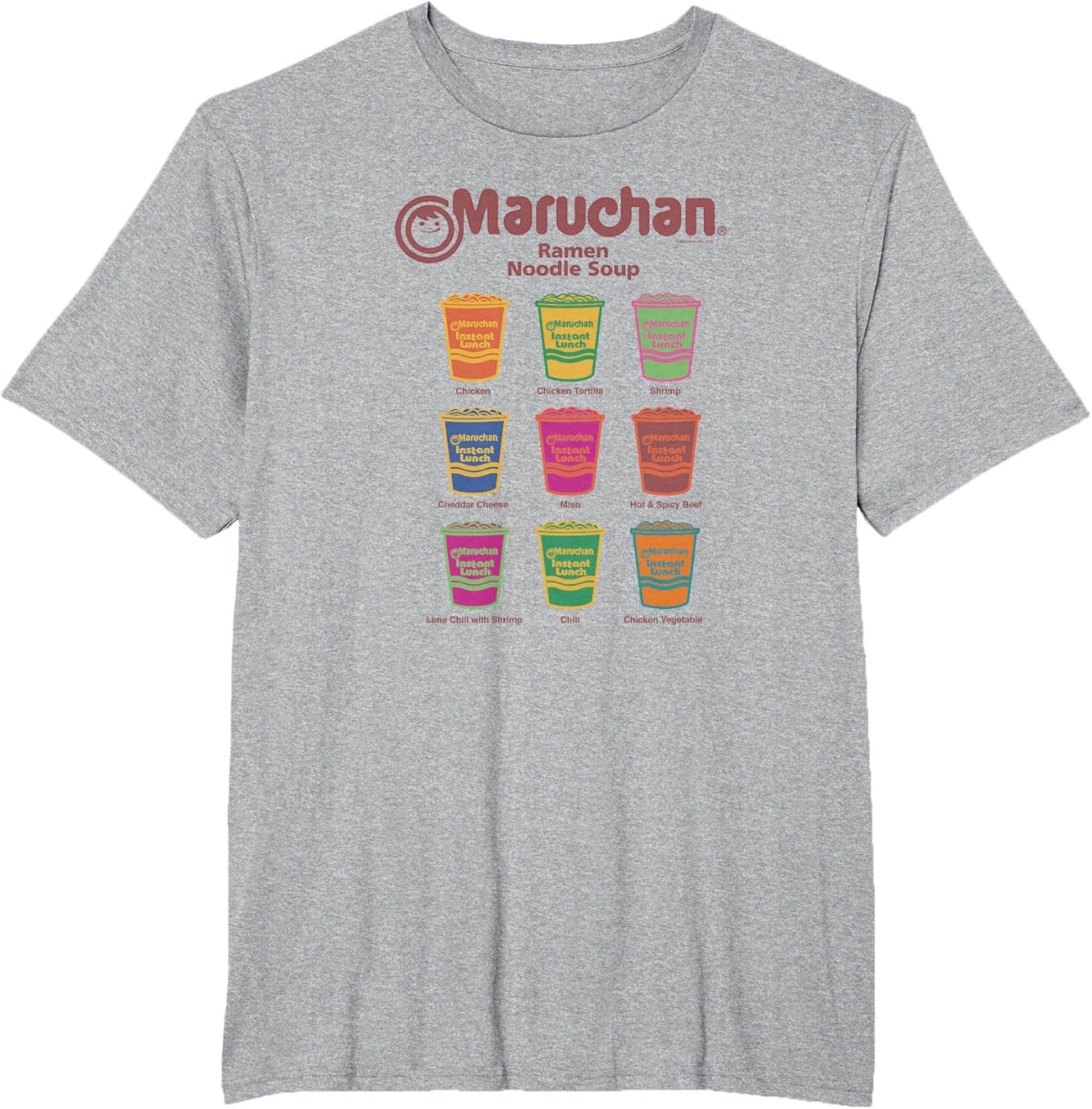 image:imageMaruchan Instant Lunch Noodle Cup Flavors Colour Pop TShirtHeather Grey