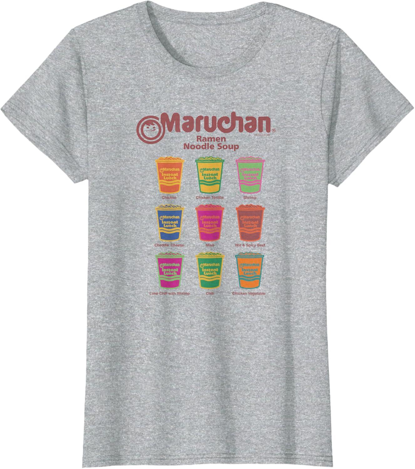 image:imageMaruchan Instant Lunch Noodle Cup Flavors Colour Pop TShirtHeather Grey