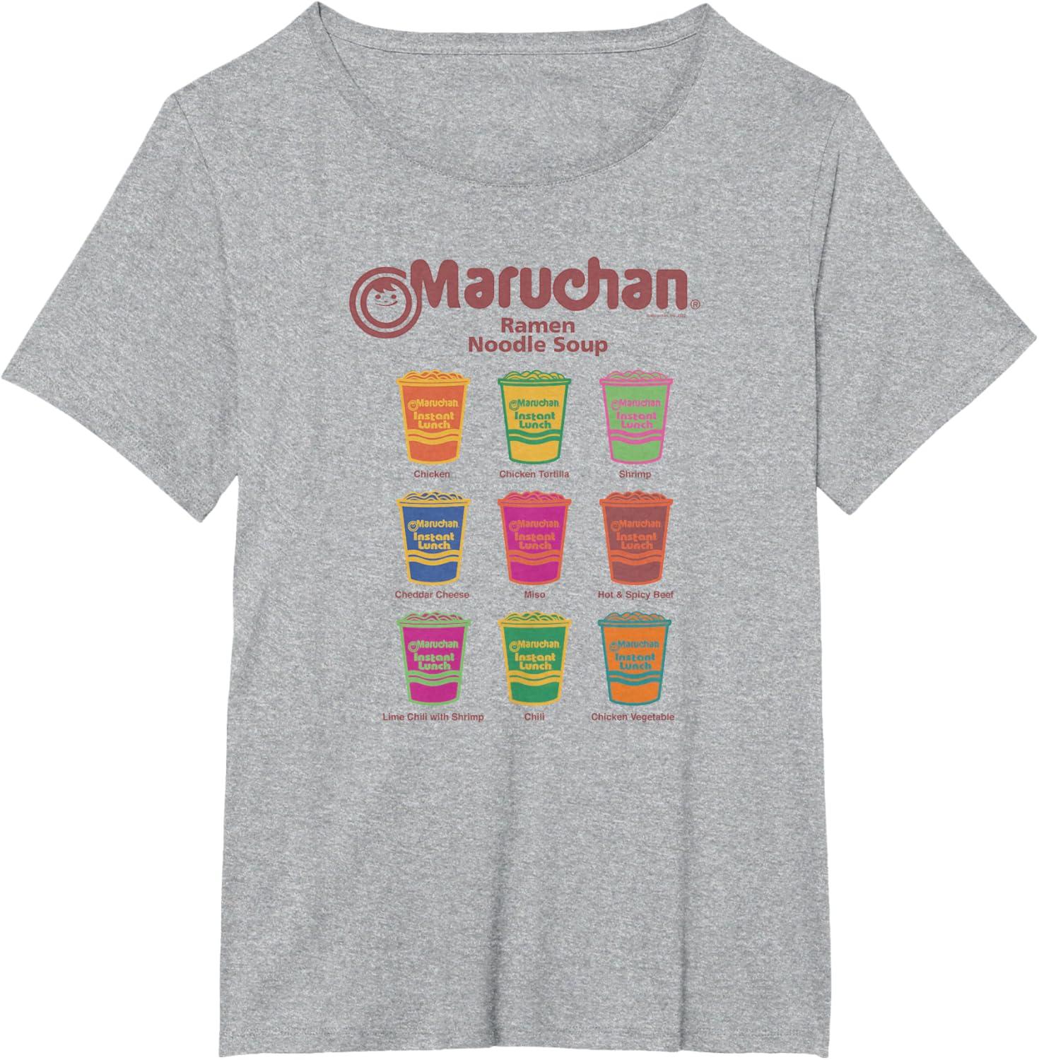 image:imageMaruchan Instant Lunch Noodle Cup Flavors Colour Pop TShirtHeather Grey