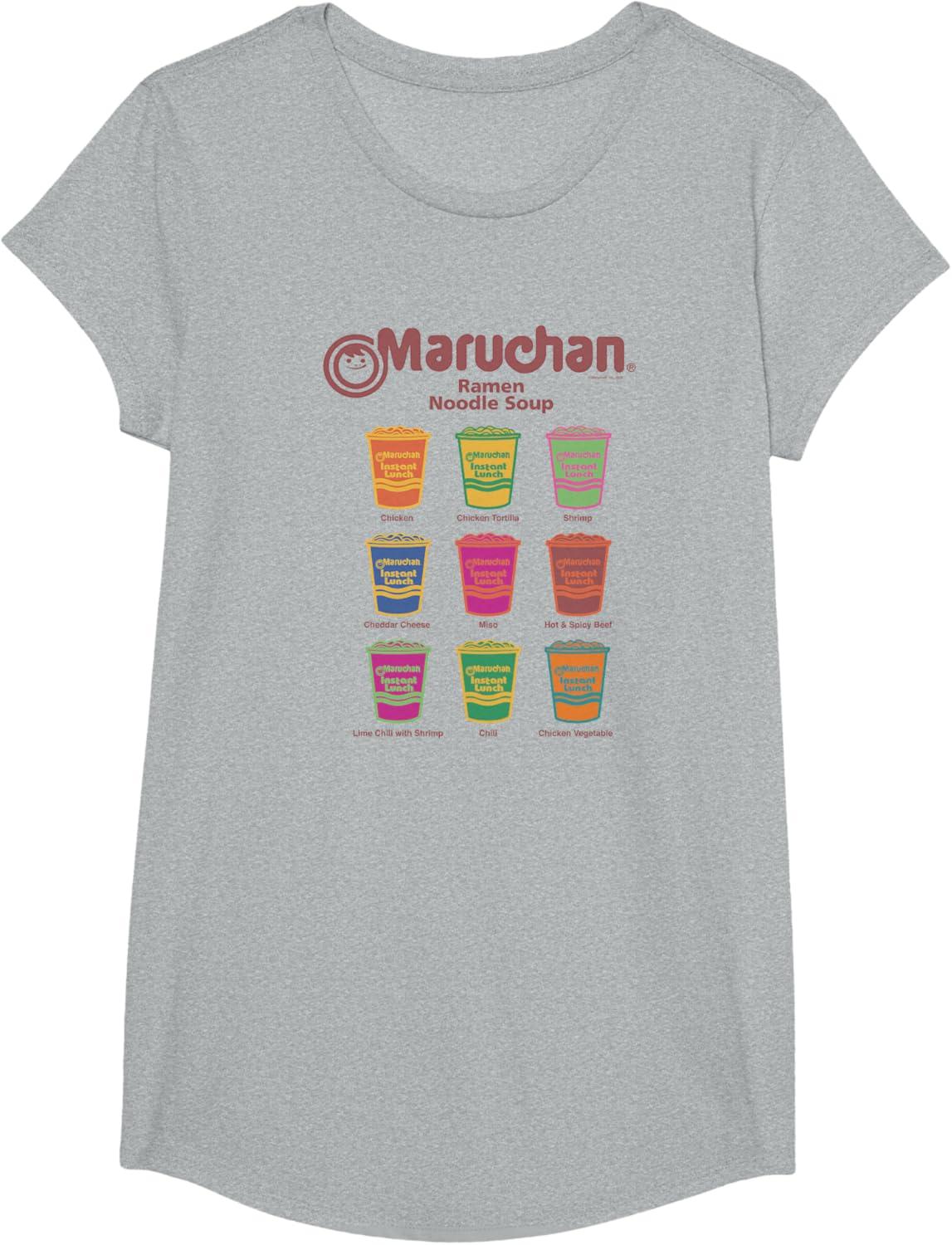 image:imageMaruchan Instant Lunch Noodle Cup Flavors Colour Pop TShirtHeather Grey